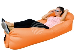 Air Lounge Cama de aire con bolsa naranja