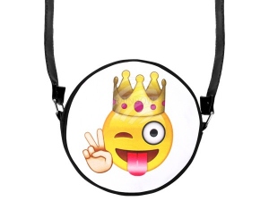 Runde Motiv-Handtasche Emoji-Con Knig