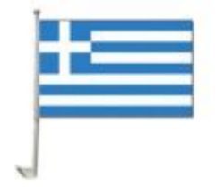 Car flag Greece