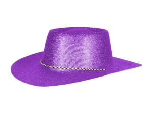 Cowboy hat glittering purple