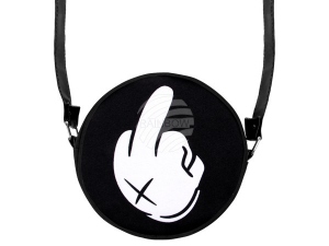 Round motif handbag Middle finger