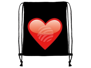 Gym bag Gymsac Design black Heart red
