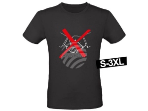 Motif T-shirt black model Shirt-006