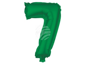 Foil balloon helium balloon green number 7