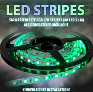 LED Stripes 4500 lm 60 LEDs 5m RGB waterproof