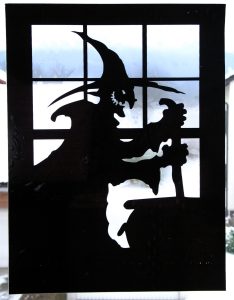 Window sticker witch
