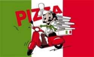 Flag Pizza with scooter