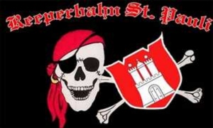 Fahne Pirat St. Pauli Reeperbahn