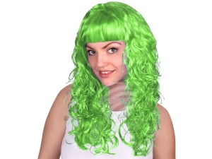 Wig curly green