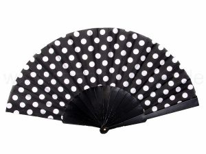 Fan black with white dots