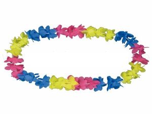 Hawaii chains flower necklace classic blue yellow pink