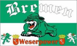 Fahne Bremen Weserpower Bulldogge