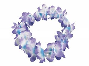 Hawaiikette Kopfbnder blau wei lila