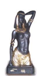 gyptischer Frauentorso schwarz gold 45 cm