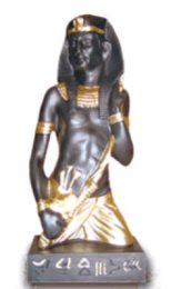 gyptischer Frauentorso schwarz gold 46 cm