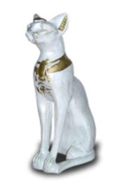 Egyptian Cat white gold 37 cm