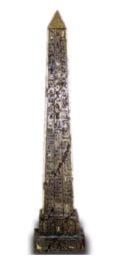 Obelisk brazowo zloty 60 cm