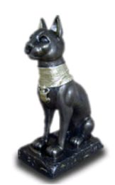 gyptische Katze bronze gold 40 cm