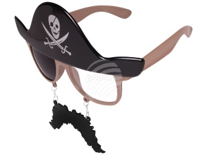 Party Glasses Funglasses Pirate brown/black