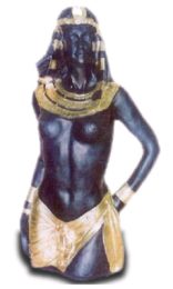 gyptischer Frauentorso schwarz 80 cm
