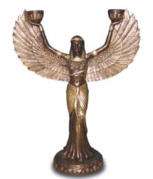 gyptischer Engel mit 2 Schalen 31 cm