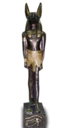 Anubis Figur schwarz gold 49 cm