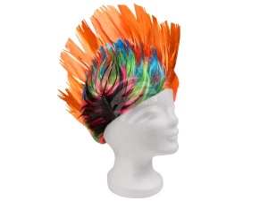Wig Iroquois Hairstyle orange/multicolor