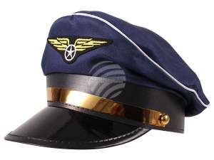 Pilot hat blue