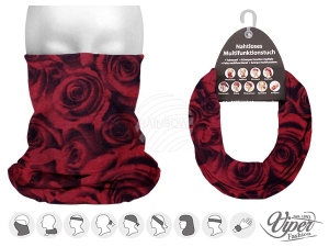 Multifunctional cloth 9 in 1 Multi-purpose scarf Roses MF-143a