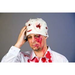 Head bandage with splinters