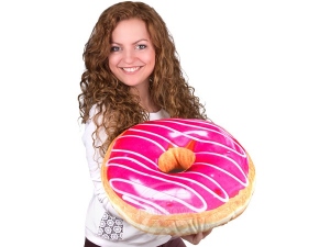 Donut pillows glaze pink