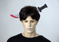 Hair tire with antennae knife in the head