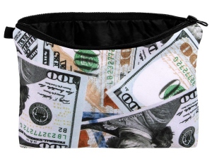Cosmetic bag with motive Banknotes