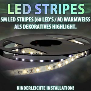 LED Stripes 1500 lm 60 LEDs 5m hot white