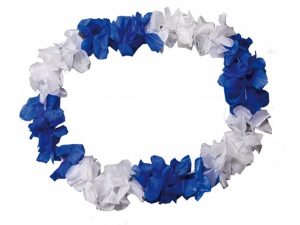 Hawaii chains flower necklace luxus blue white