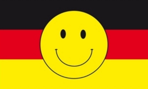 Fahne Deutschland mit Smiley