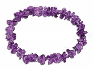 Hawaii chains flower necklace shining purple