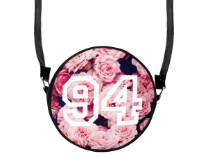 Runde Motiv-Handtasche Rosa Rosen 94