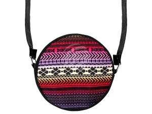 Round motif handbag Aztekenmuster