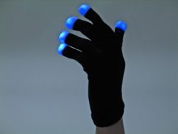 LED glove black