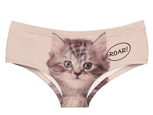 Motif-Underpants Kitten ROAR