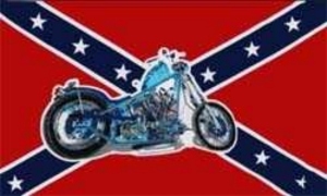 Flag Southern states with motorcycle