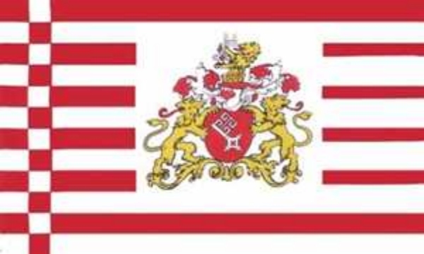 Fahne Bremen mit Wappen