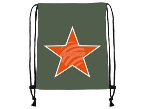Gym bag Gymsac Design olive Star orange/white