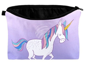 Cosmetic bag with motive Unicorn multicolor