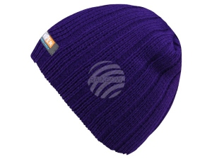 Long Beanie Slouch Knitted cap purple