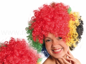 Afro Wig black yellow red blue green