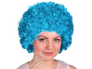 Afro Wig blue-turquoise