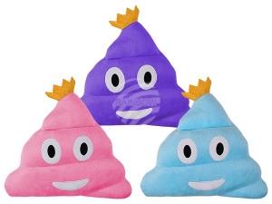Emoticon pillow sorting Heap with crowns