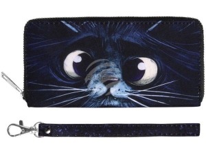 Geldbrsen Portemonnaies Katze meow schwarz